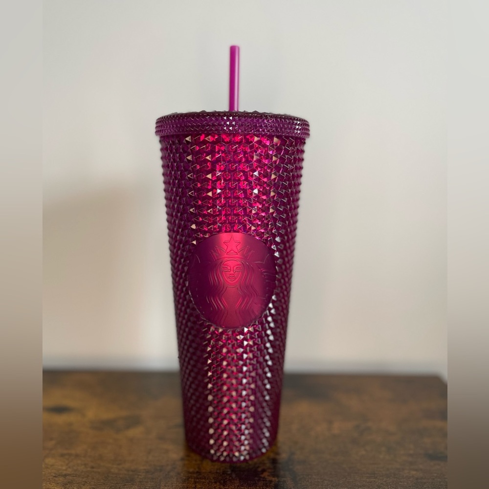 [USED] 2022 Starbucks Berry Bling Iridescent Studded Venti Tumbler